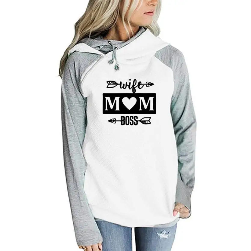 Hoodies For Women Zipper Decoration  Letters Print Kawaii Hoodies Tops Women Hoody Printing Corduroy Harajuku Street Thick Sweet