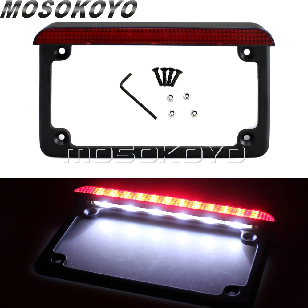 lighted licence plate frame