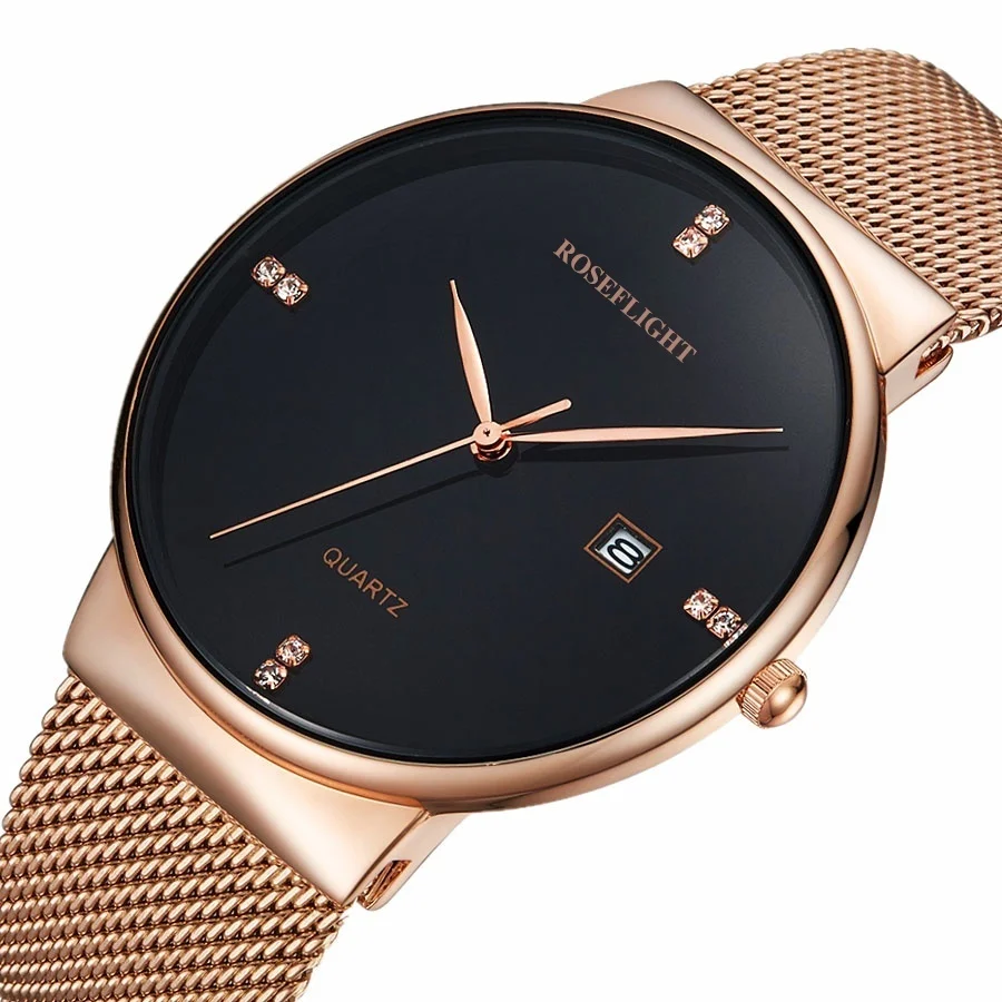

2018 Top brand ROSEFLIGHT Bauhaus simple style watch Women Fashion Casual Leather quartz-watch bracelet Luxury Dresses Watches