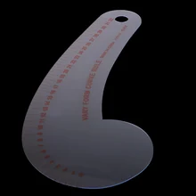 12,2 дюймов длинная форма запятой жесткий пластик французское лекало швейные инструменты одежды многофункциональная измерительная шкала