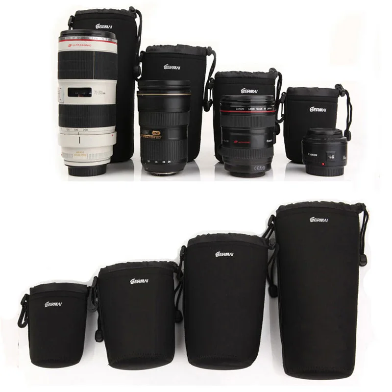 Buy Roadfisher 4PC Black Waterproof Camera Lens Bag