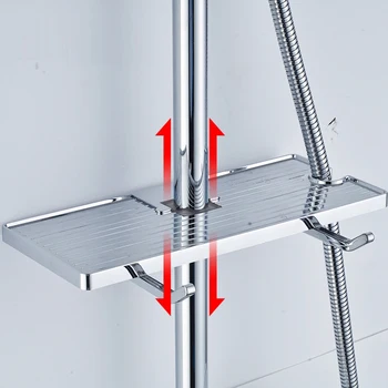 

Bathroom Shelf Shower Storage Rack Holder Shampoo Bath Towel Tray Home Bathroom Shelves Single Tier Shower Head Holder Ducha