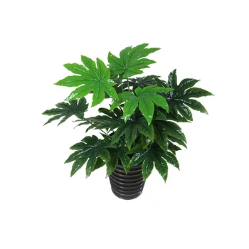 

artificial plant tree 70cm Daun emas oval greenery House Office bonsai plastic flowers artificial tree
