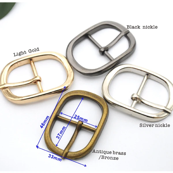 20 шт./лот 1 дюйм/25 мм металлический сплав пряжкой простой дизайн овальной формы пряжка на ремешке серебристый/черный/ бронза/золото bk-061