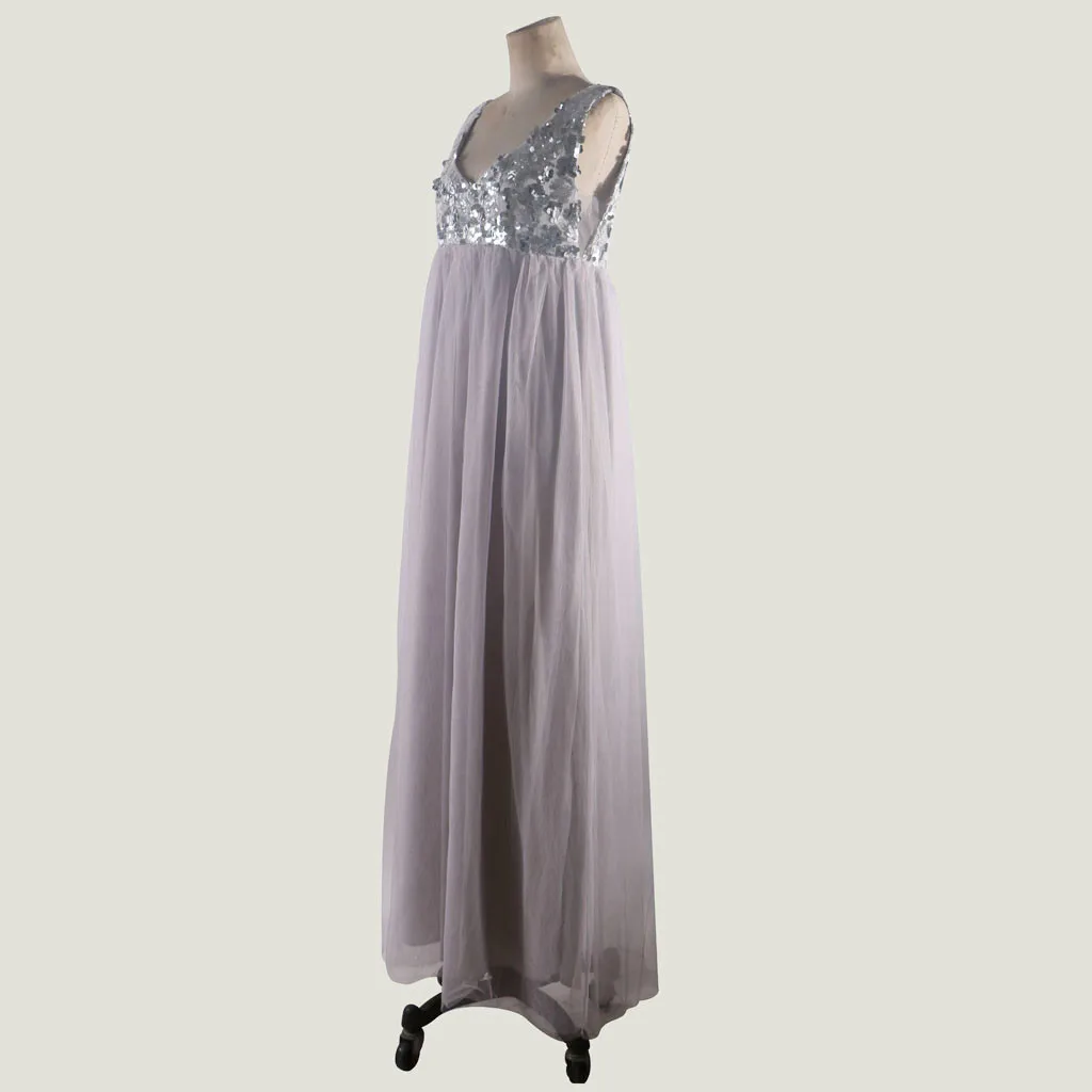 ARLONEET платья для беременных для фотосессии, платье для беременных, сексуальное женское платье на бретельках с v-образным вырезом, коктейльное длинное выпускное платье с блестками C22