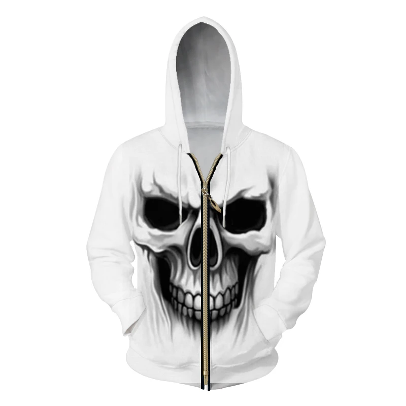horror zipper hoodies