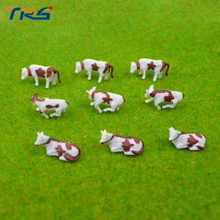 50pcs Scale 1 150 Model Painted Color Brown Farm Animals Cows for Model Architecture Layout 3types