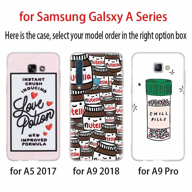 Силиконовый чехол для Samsung Galaxy A6 A8 A9 A7 A5 A3 Plus 2018 2017 2016 2015 A71 Star Funny Chills tulles Chocolate