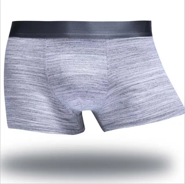 Men Male Underwear Men's Boxer No side Seam Sexy Striped Cotton Man Underwear Boxer Fringe
