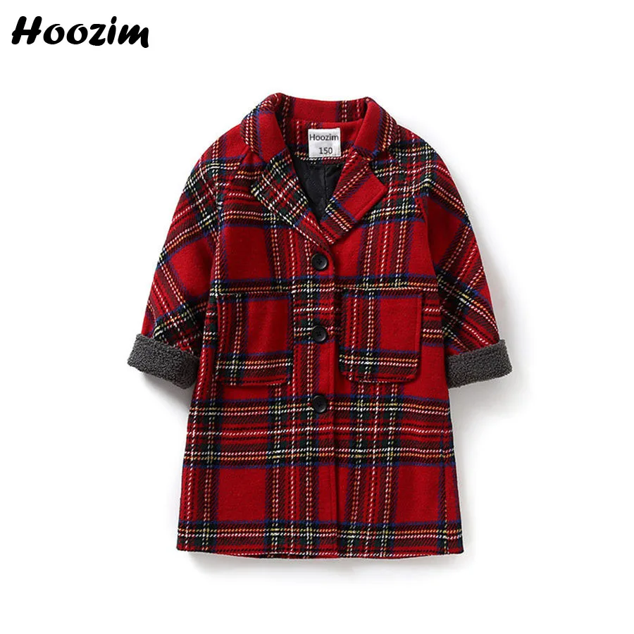 

Preppy Style Plaid Coat Children Fashion Long Jacket For Girls 10 11 12 Years Winter Kids Outerwear Cool Autumn Outerwear Girls