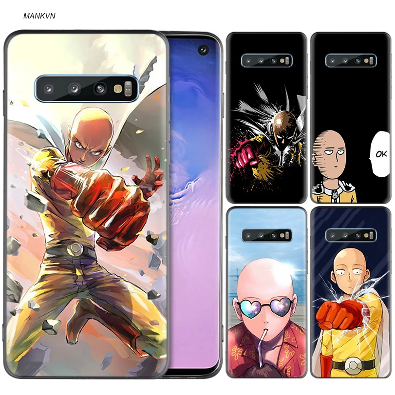 Черный силиконовый чехол One Punch Man аниме для samsung Galaxy M20 S10e S10 S9 M10 S8 Plus 5G S7 S6 Edge, мягкий чехол из ТПУ для телефона