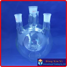 2000 мл 24/29 четыре шеи с круглым дном фляга, фляга с круглым дном с четырьмя шеями, короткая Шейная стандартная полость рта