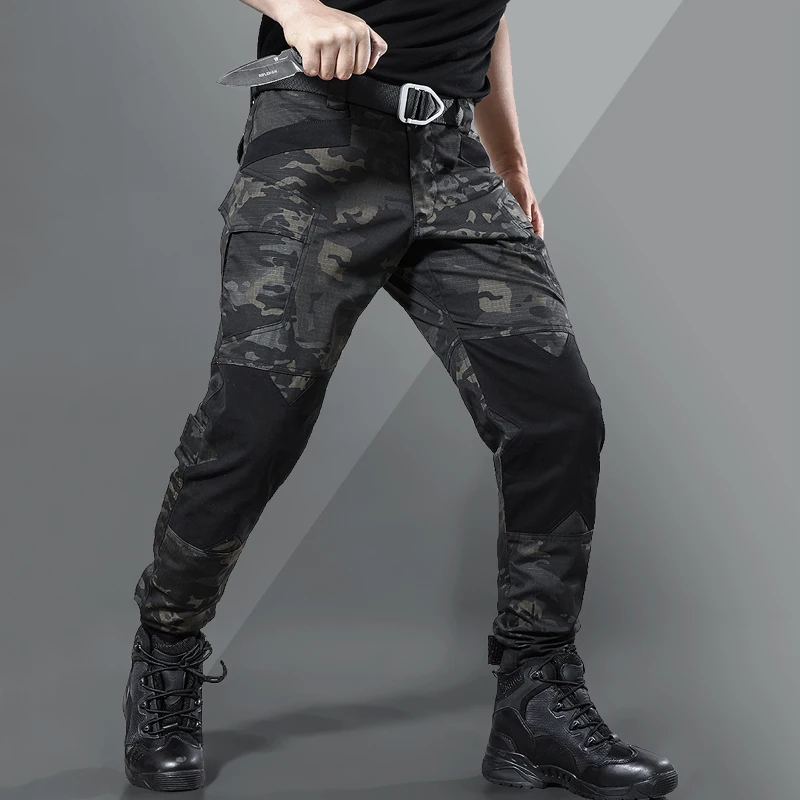 New Camouflage Military Tactical Pants Men Army SWAT Combat  Cargo Pant Jogger Casual Multi Pockets Wearproof Trousers For Men