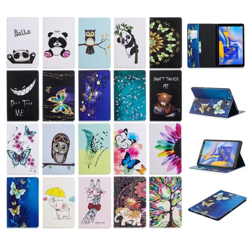 

Cover For Samsung Galaxy Tab A 10.5 T590 T595 T597 A2 Cover Stand Holder Cute PU Leather Tablet Case Wallet Coque Fundas Etui