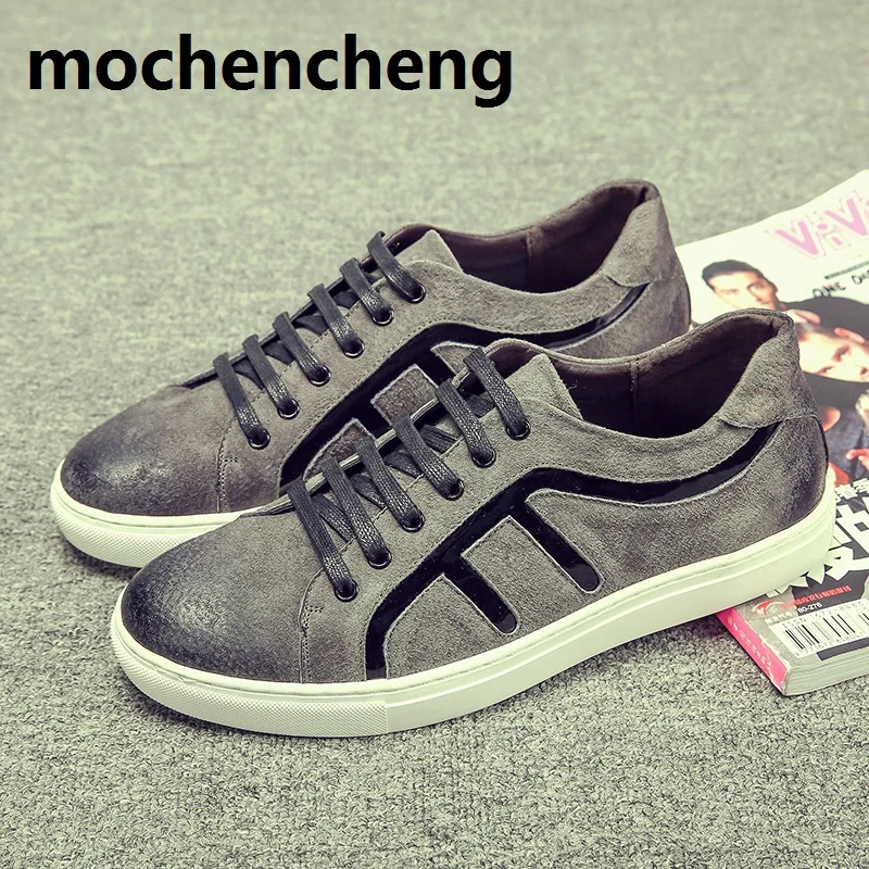 

Genuine Leather White men casual Shoes Spring autumn Breathable soft Flat Shoes Waterproof Fashion Soft Wear-resistant Sneakers