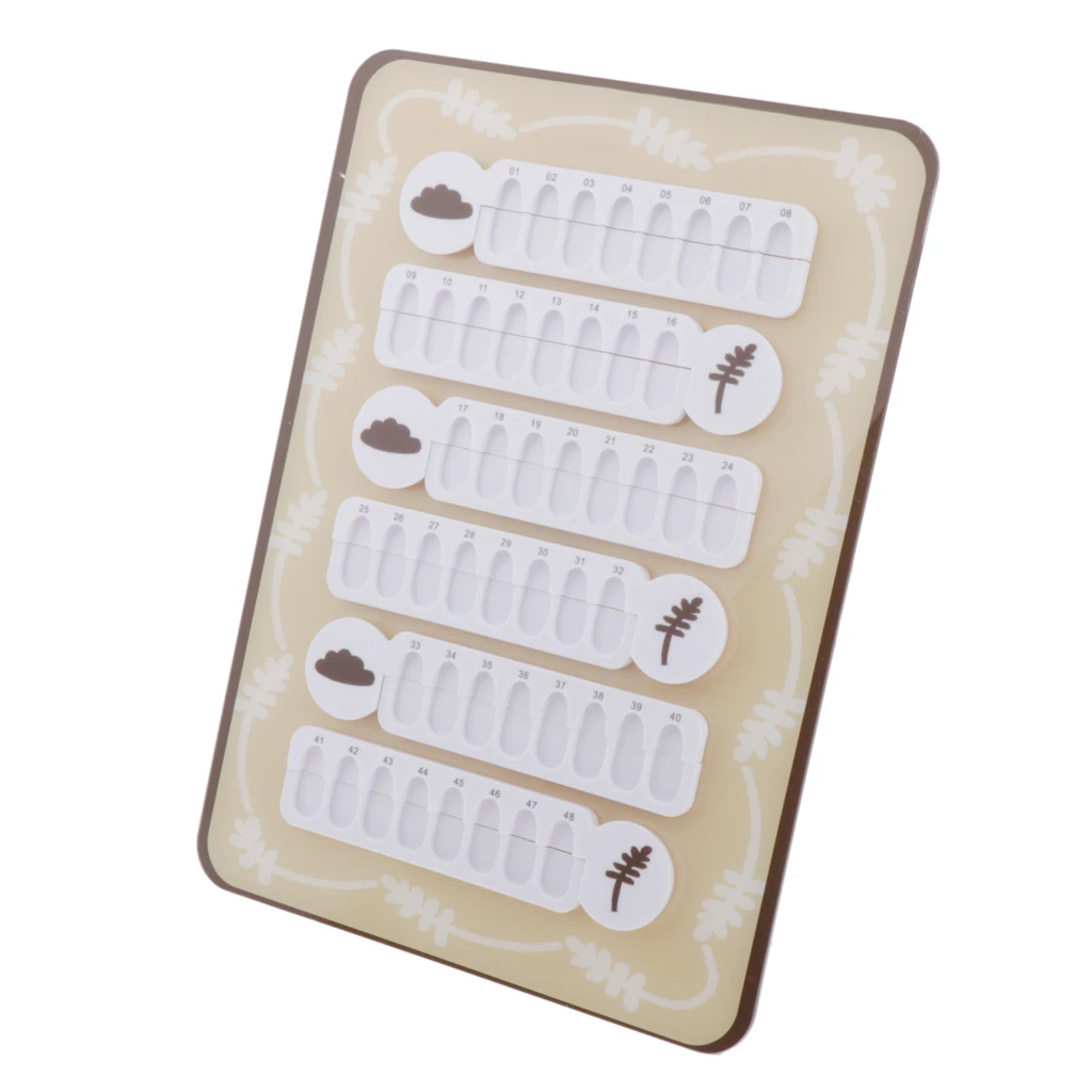 UV Gel Polish Card 48 Colors Nail Art Colors Display Board Fake Tips Nails Sample Display Nail Art for Nail Salons, Chart 05