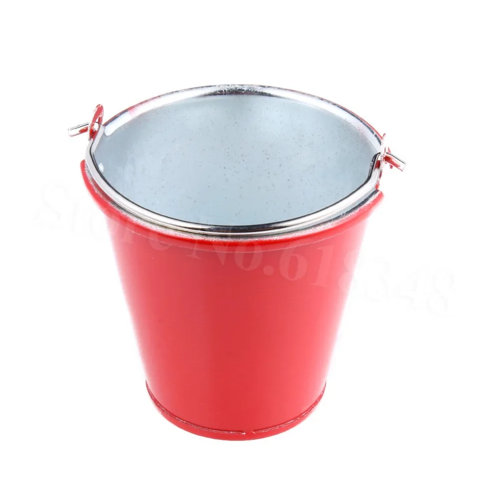 RC Crawler Decor Accessories Metal Bucket / Pail Model Tools for 1/10 TAMIYA CC01 Axial SCX10 RC4WD D90 D110 RC Truck Car Parts