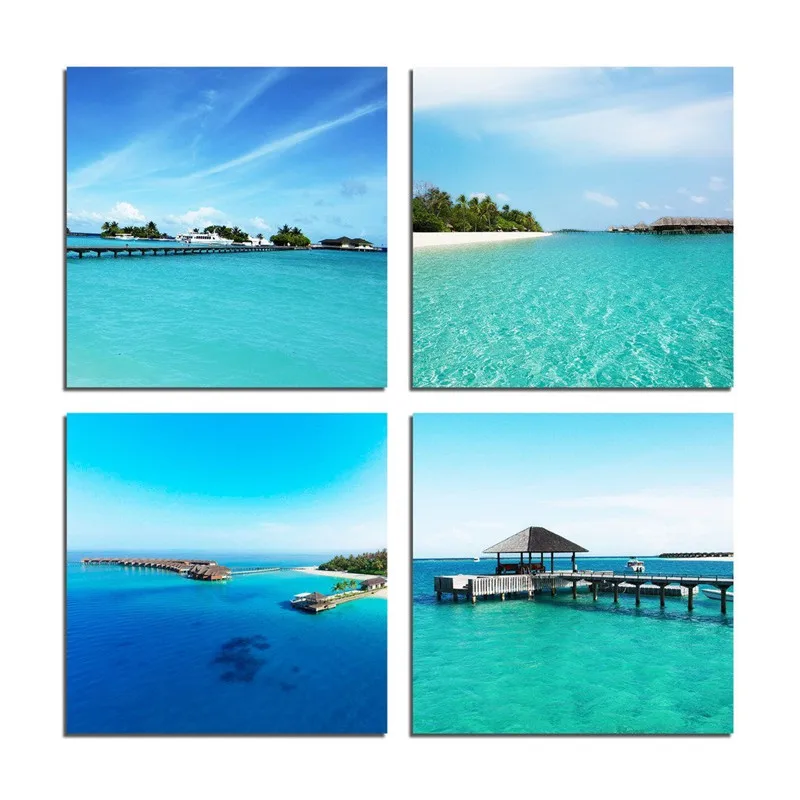 4 Stucke Leinwand Wandkunst Fur Zu Hause Wande Dekor Leinwand