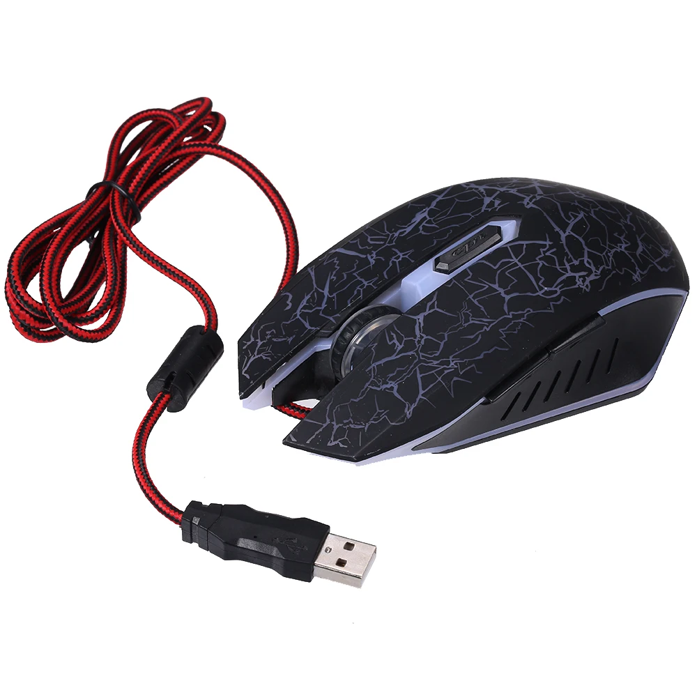 Buy 2400DPI USB Wired Gaming Mouse RGB Ergonomic Game Mouse USB 2.0 Computer