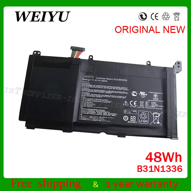 Weiyu натуральная B31N1336 Аккумулятор для ноутбука ASUS VivoBook C31 S551 S551L S551LB S551LA R553L R553LN R553LF
