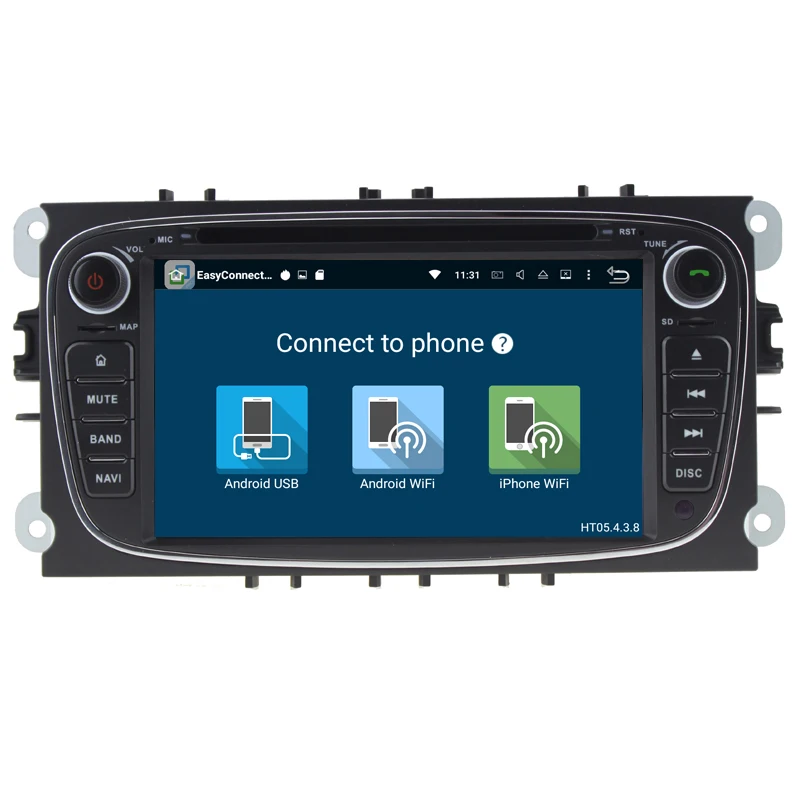 Cheap 4+32GB 2 din Android 8.0 Octa Core Car DVD Player GPS Navi for Ford Focus Galaxy with Audio Radio Stereo wifi Head Unit 1024*600 5