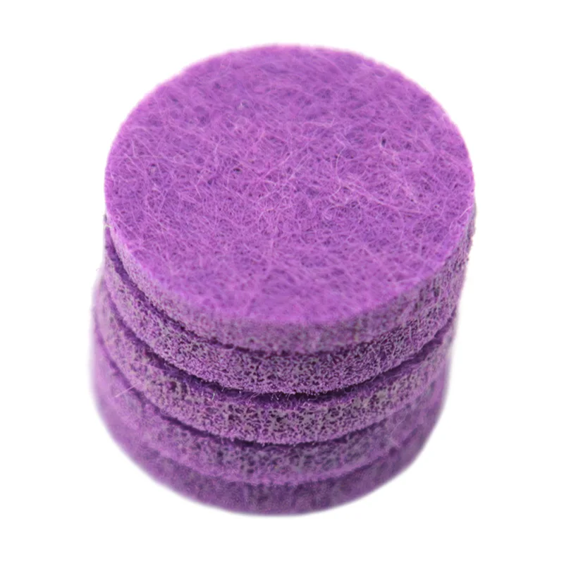 100pcs Purple Colors 22.3mm Round Essential Oils Diffuser Locket Pads