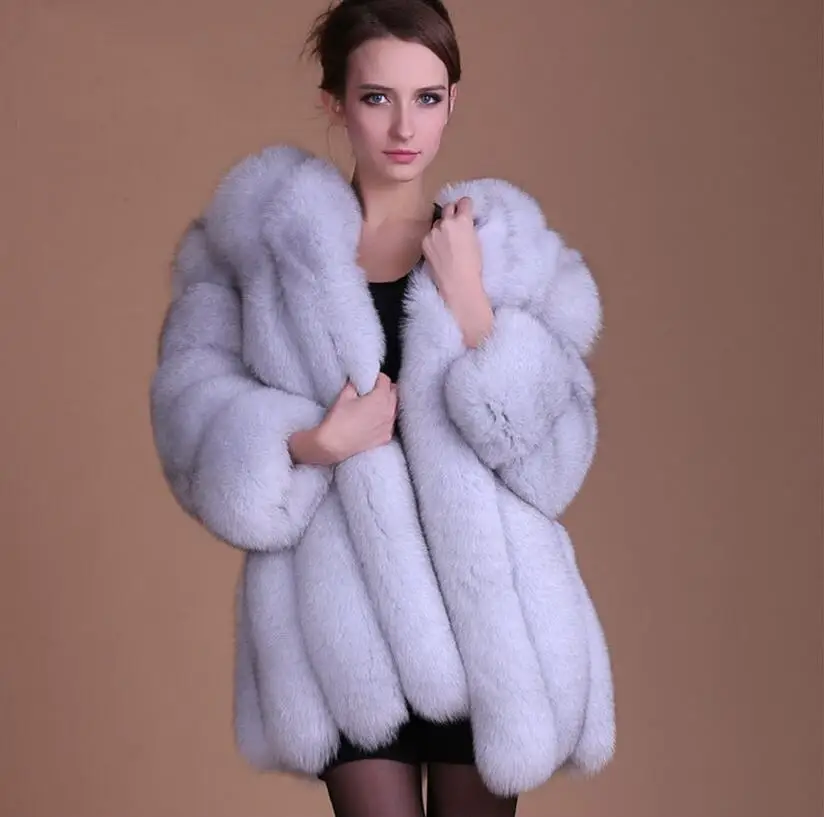 XXXXL2018 new faux fur imitation fox fur coat high quality winter coat