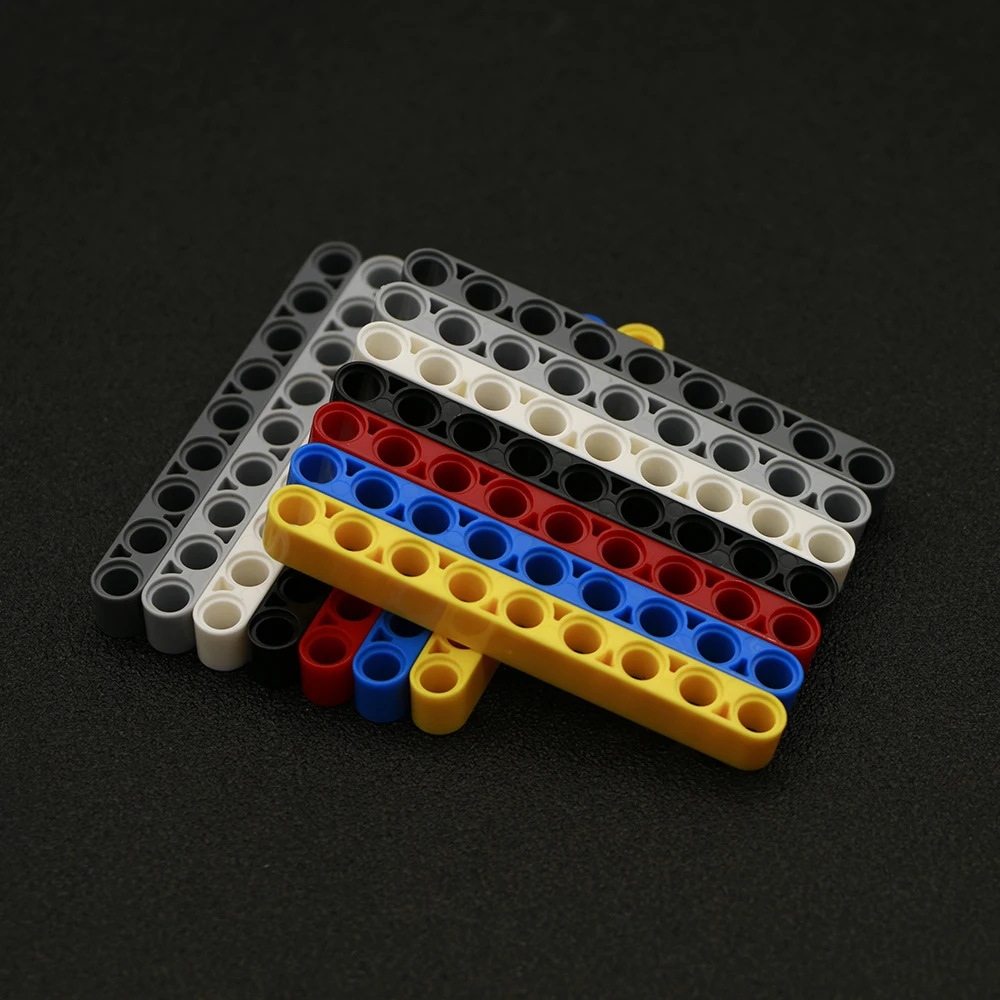 

50pcs Bricks Technic Parts 1x9 Thick MOC Truck Car Crane Model Toy Gift Mindstorm Studless Beam Bulk Accessories Building Blocks