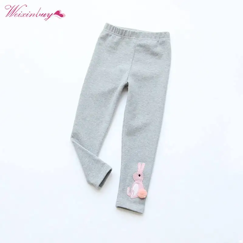 

WEIXINBUY Winter Trousers Baby Girls Cartoon Warm Thick Fleece Leggings Lined Pants