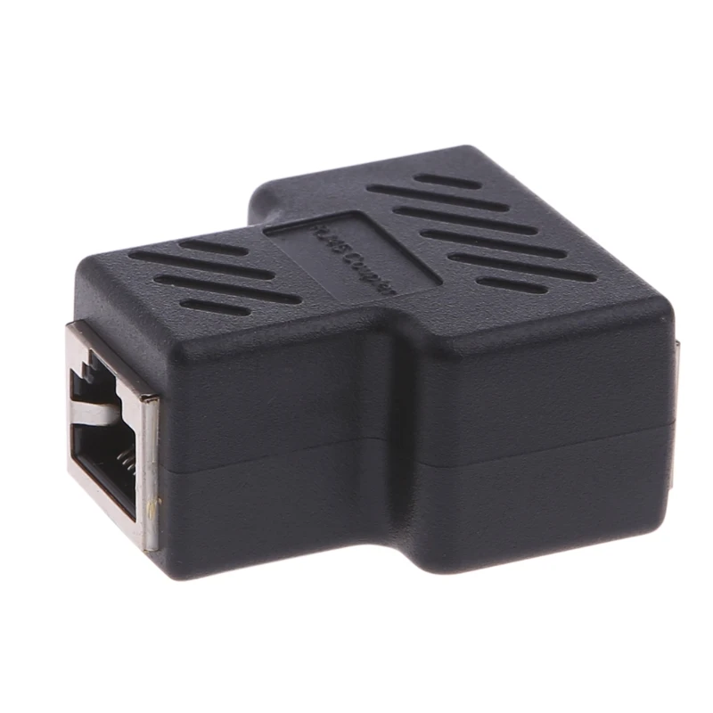 1 To 2 Ways LAN Ethernet Network Cable RJ45 Female Splitter Connector Adapter For Laptop Docking 3