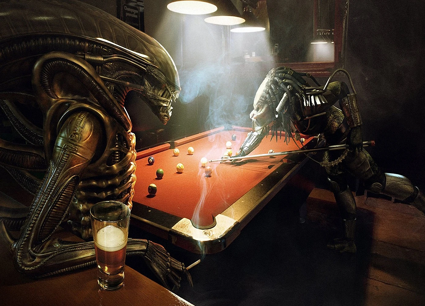 Alien VS Predator игра в бильярдный фильм плакаты настенные стикеры 30X42 см HD Ностальгия Ретро Крафт-Бумага струйная печать художественный Декор