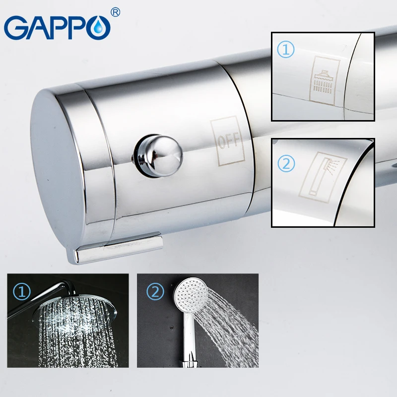 GAPPO смеситель для душа Термостатический смеситель для душа для ванны насадка для душа настенный водопад набор для ванны смеситель для ванной комнаты