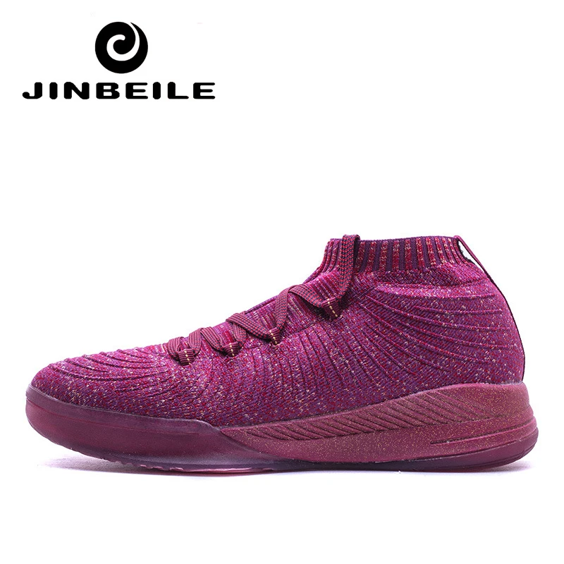 Blue Purple Men Basketball Shoes Couple Basketball Sports Sneakers Sock Design Basketball Sneakers Outdoor Shoe