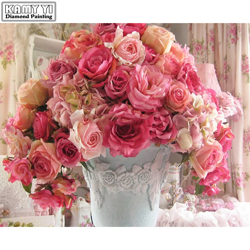 

Full Square/Round Drill 5D DIY Diamond Roses 3D Embroidery Cross Stitch Mosaic Rhinestone Decor HYY