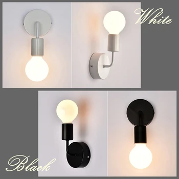 

Modern Wall Lamps E27 220V 110V Iron Nordic simple Bedside Wall Light Mounted Lights Lighting For Bedroom Home Indoor Lighting