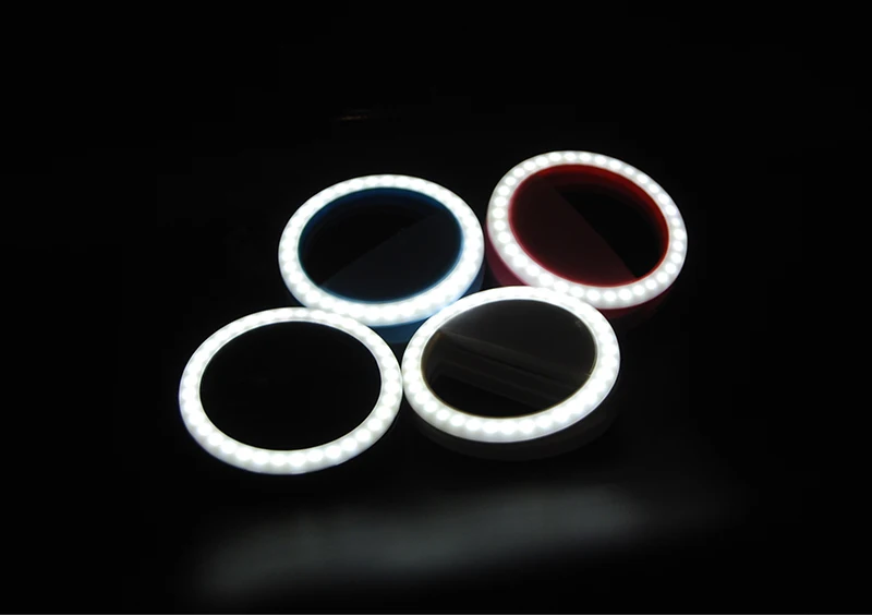 Селфи Портативный светодиодной вспышкой Камера телефон фотографии кольцо света повышения фотографии для смартфона iPhone розовый белый черный