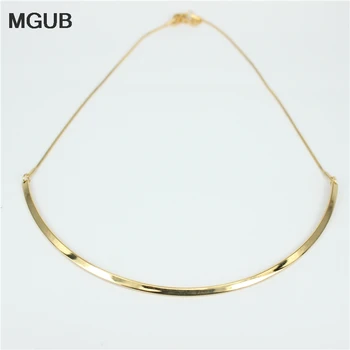 

MGUB 2 color selection Chock Necklace Gold color 316L Stainless Steel Necklaces For Women/ Men Jewelry Collar Wholesale HL08