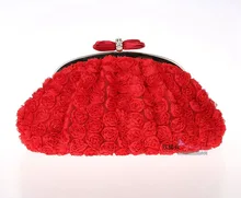Neue Spitze Blume Hochzeit Abendtasche Mini Cut Frauen Handtasche Tasche Frauen Blume Handtasche