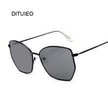 Винтажные очки кошачий глаз, солнцезащитные очки для женщин, Ретро стиль, солнцезащитные очки для женщин, новинка, коричневые, розовые, синие, желтые, брендовые, негабаритная металлическая оправа