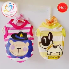 New arrival XS-XL Six partten cute cartoon hot style Puppy suit Dog shirt Clothes classy Vestidos Pet Coat fashion cat gym vest