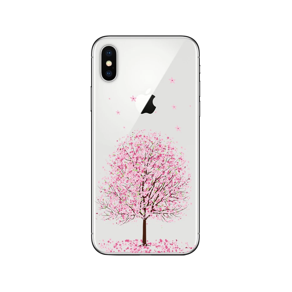 Чехлы для телефонов ciciber Cherry Blossom Tree для iphone 11 Pro XR XS MAX X, мягкий чехол из ТПУ для iphone 7, 8, 6, 6S Plus, 5S, SE, чехол - Цвет: Patterned 12