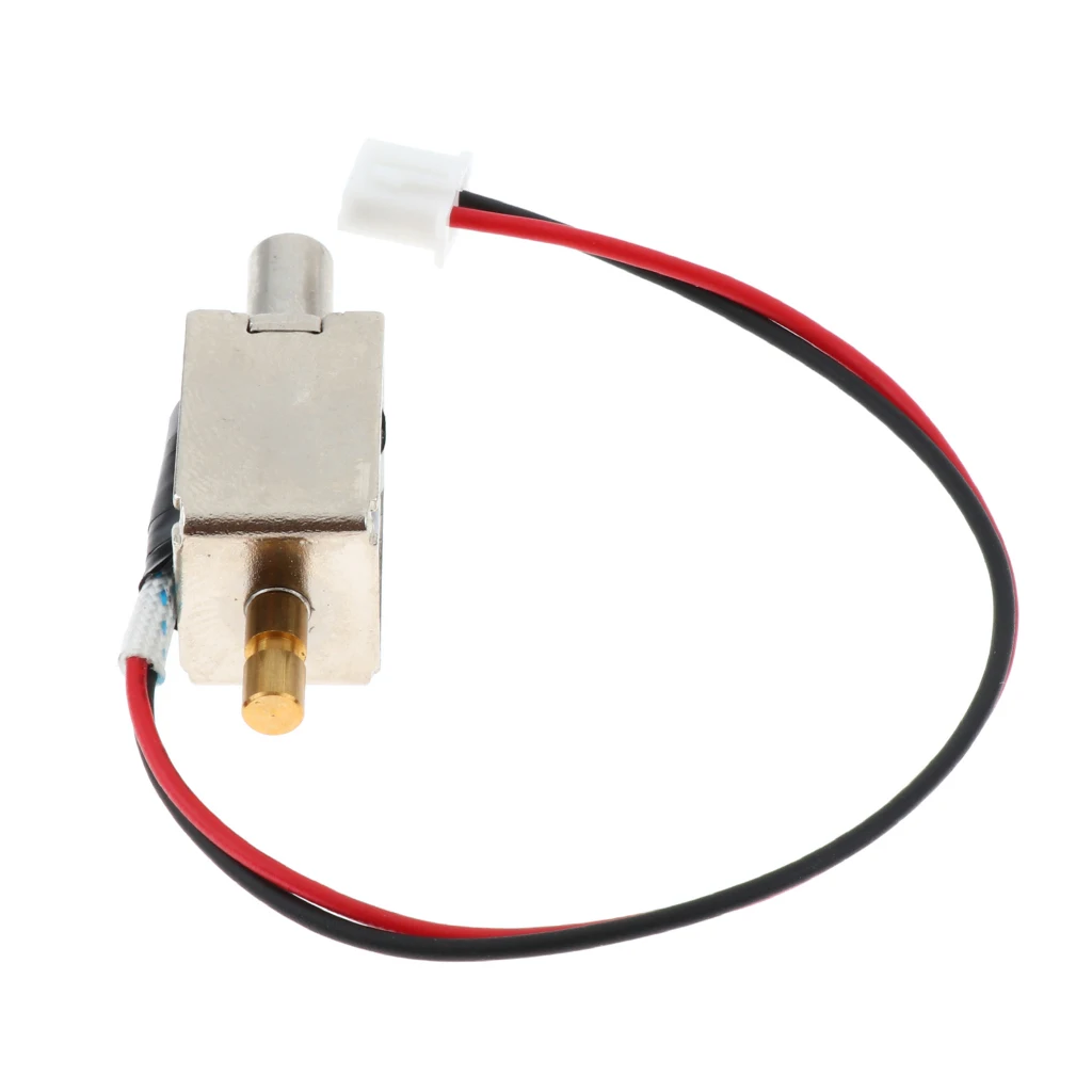 

12V DC Door Drawer Tongue Push-Pull Electric Lock Assembly Solenoid Round Slim Lock