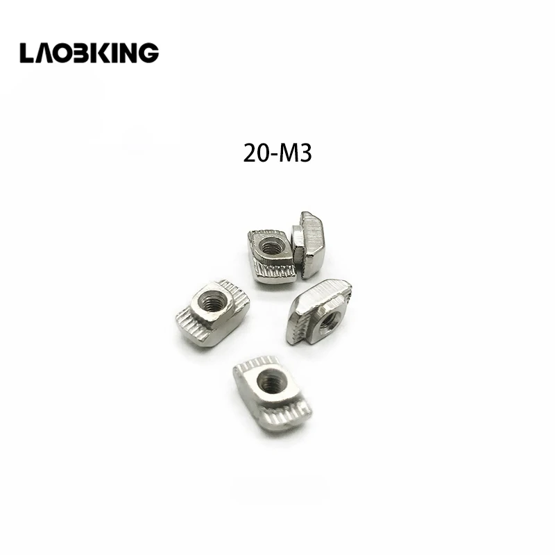 50pcs/lot M3 T Nut 20 M3 Hammer Head Block Nuts For 2020 Serie
