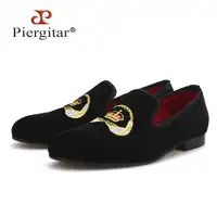 Special embroidery Plus Size Men Velvet Shoes Men Loafers Smoking Slipper Men Flats Size US 4-17 Free shipping