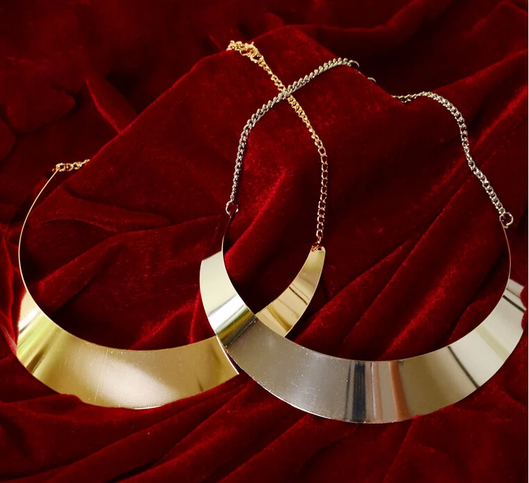 

ACEMIR New Fashion Women Statement Punk Necklace Charm Party Gold Necklace Chain Luxury Choker Collar Necklace NF13