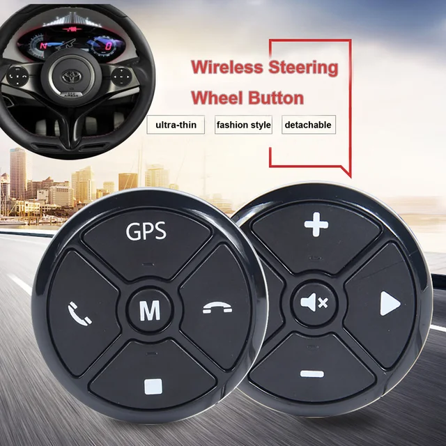 Ultrathin Universal Car Steering Wheel Control Button Remote Wireless 2