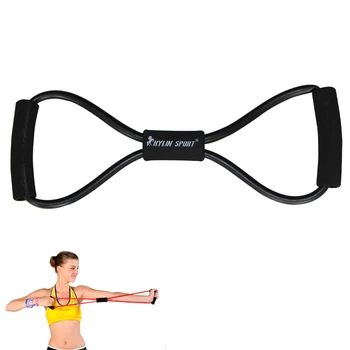 

Resistance Training Bands Tube Workout Exercise for Yoga 8 Type Body Building Fitness Equipment Tool Elastic Pull Rope