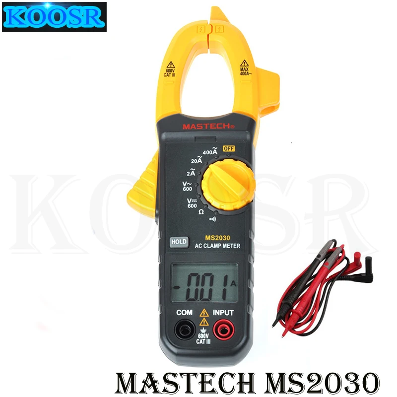 MASTECH MS2030 AC Clamp Meters 400A multimeter with AC/DC Voltage Resistance Continuity Test& Data Hold