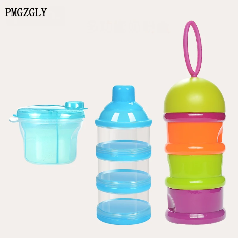 

3 layer Cartoon Milk Powder Boxes Toddle Kids Formula Milk Container Feeding Frog Style Portable Baby Food Storage Box Essential
