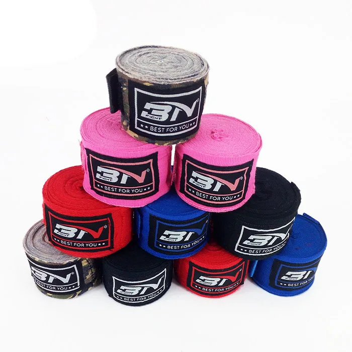 مرونة الملاكمة حزام رفع الأثقال ساندا التايلاندية الملاكمة القطن ملفوفة حزام يدين الرياضية واقية اليد حزام